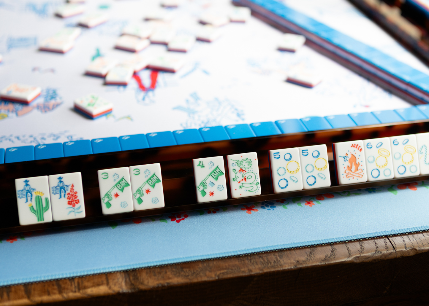 Miss Cowgirl Americana: Mahjong Tile Set