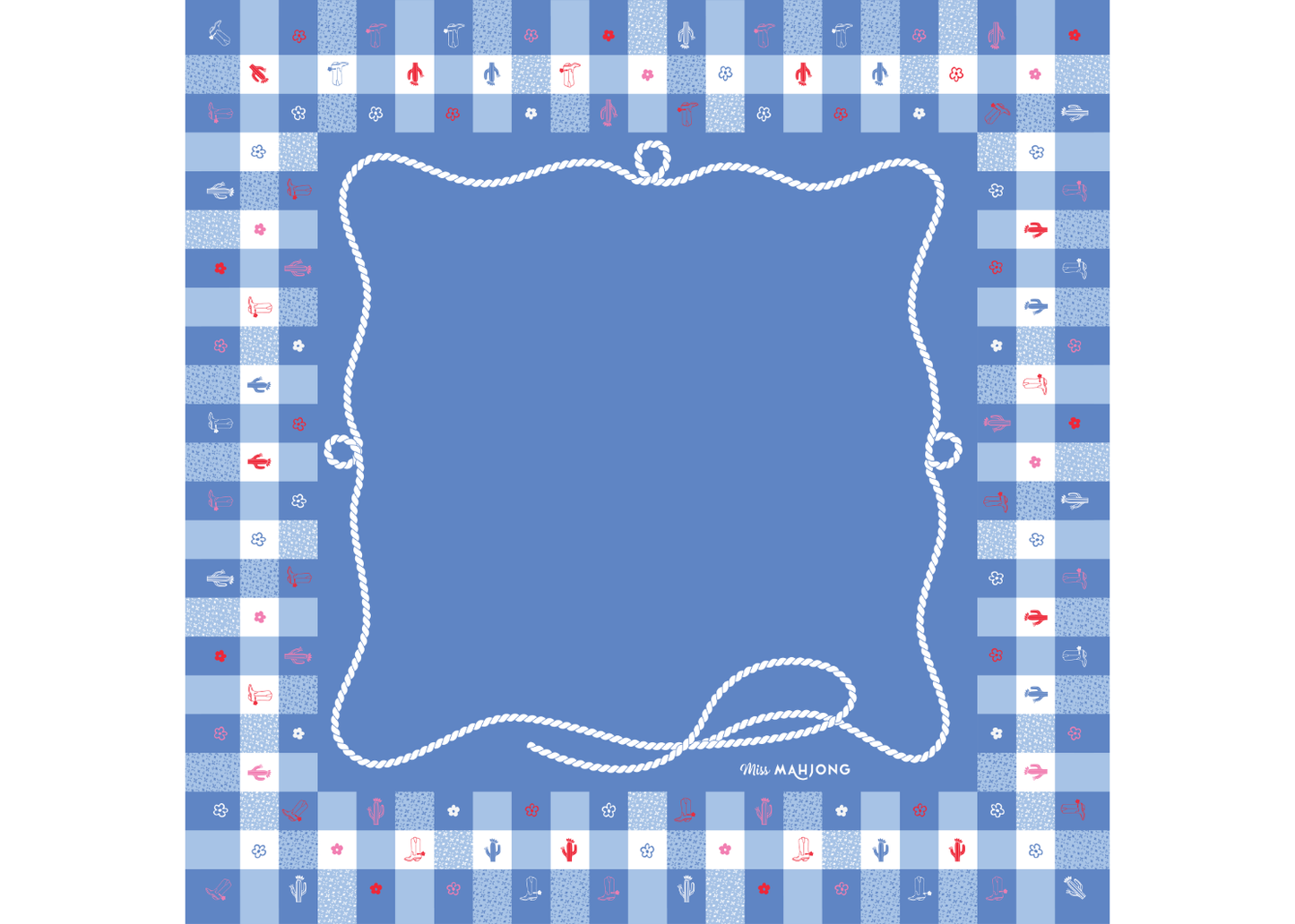 Gingham Travel Mat 21"x21"