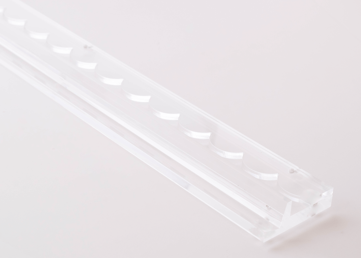 Clear Acrylic Racks with Scalloped Pusher