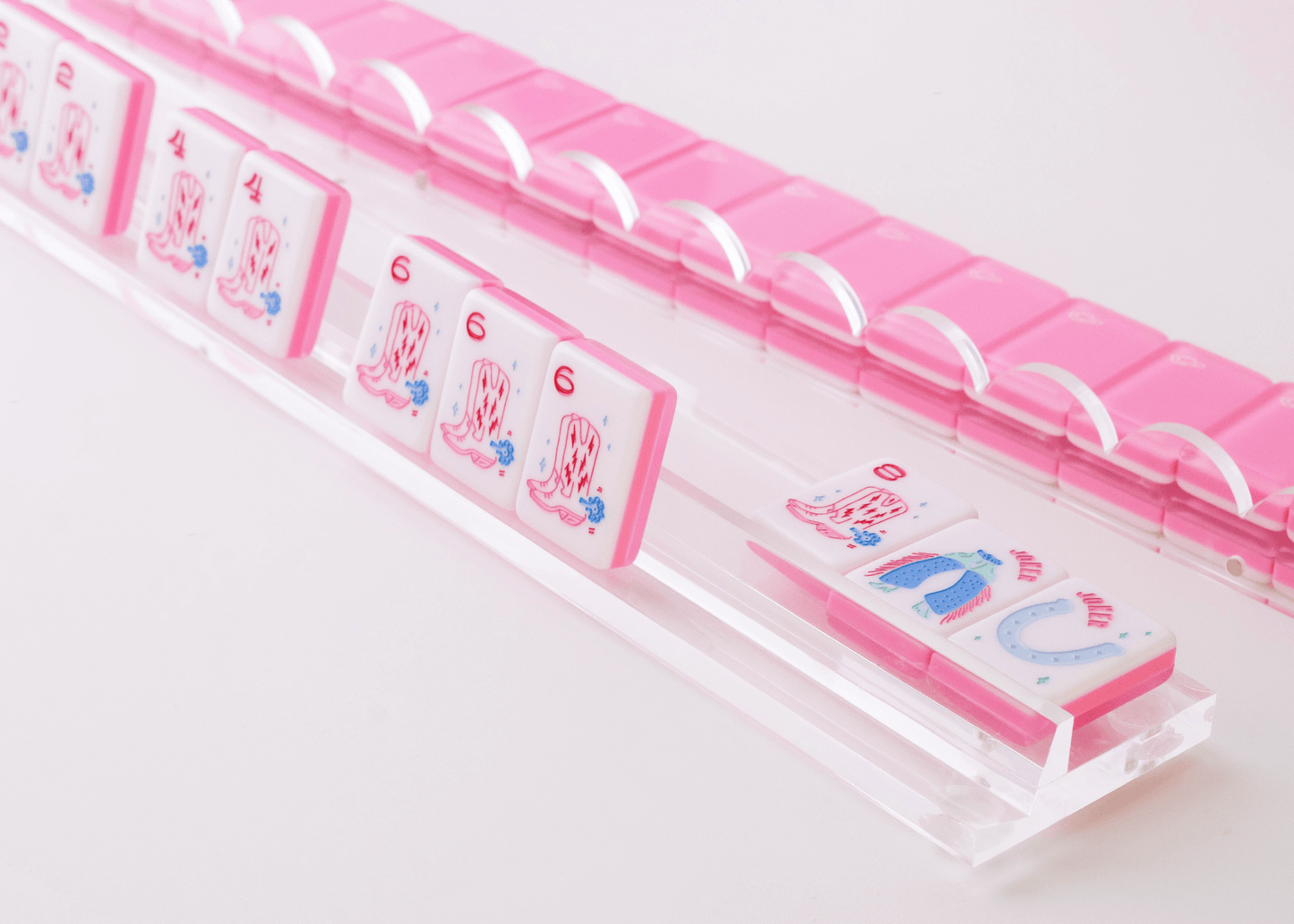 Clear Acrylic Racks with Scalloped Pusher