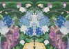 Deep Green Garden Party Mahjong Playing Mat