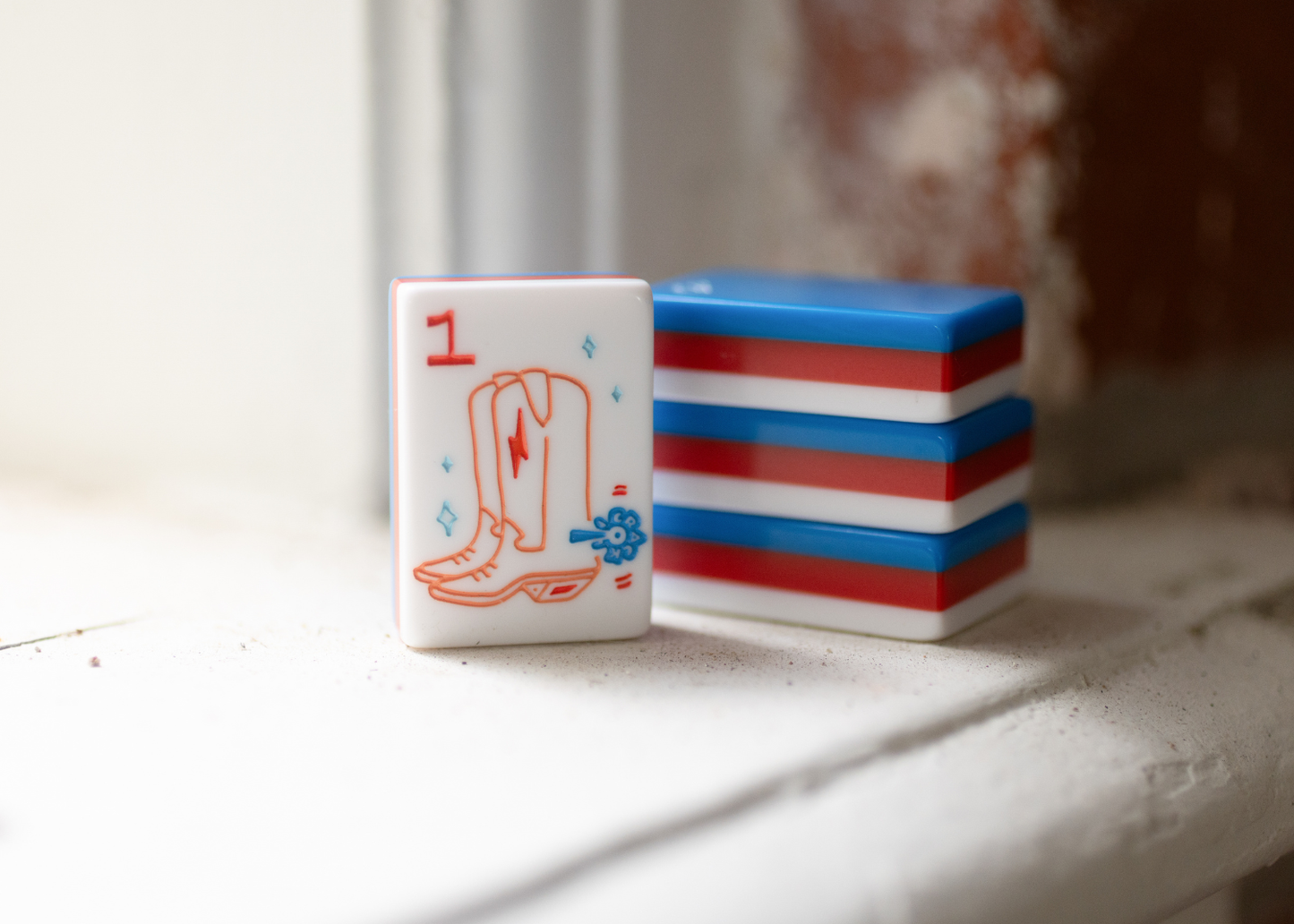 Miss Cowgirl Americana: Mahjong Tile Set