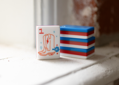 Miss Cowgirl Americana: Mahjong Tile Set