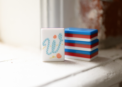 Miss Cowgirl Americana: Mahjong Tile Set