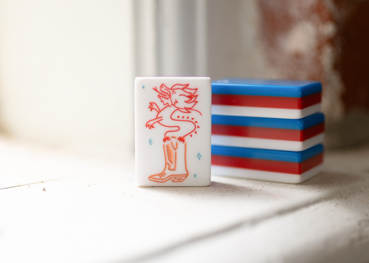Miss Cowgirl Americana: Mahjong Tile Set