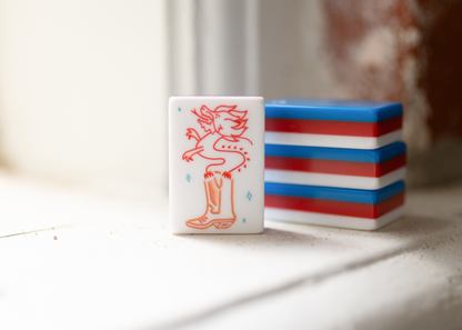 Miss Cowgirl Americana: Mahjong Tile Set