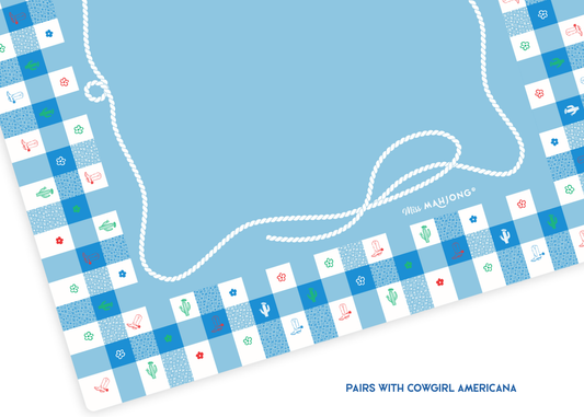 Gingham Mahjong Playing Mat