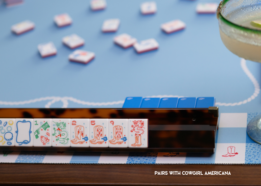 Gingham Mahjong Playing Mat - Americana
