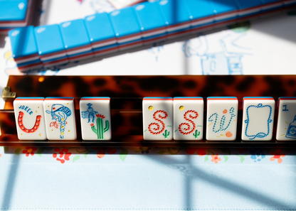 Miss Cowgirl Americana: Mahjong Tile Set