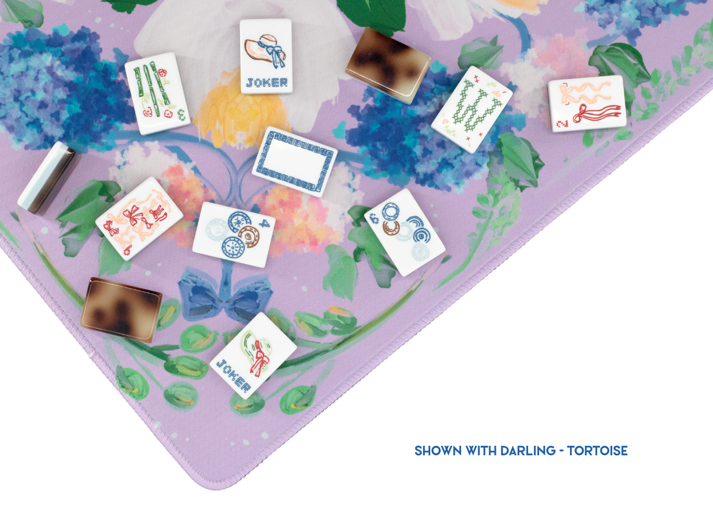 Lavender Garden Party Mahjong Playing Mat