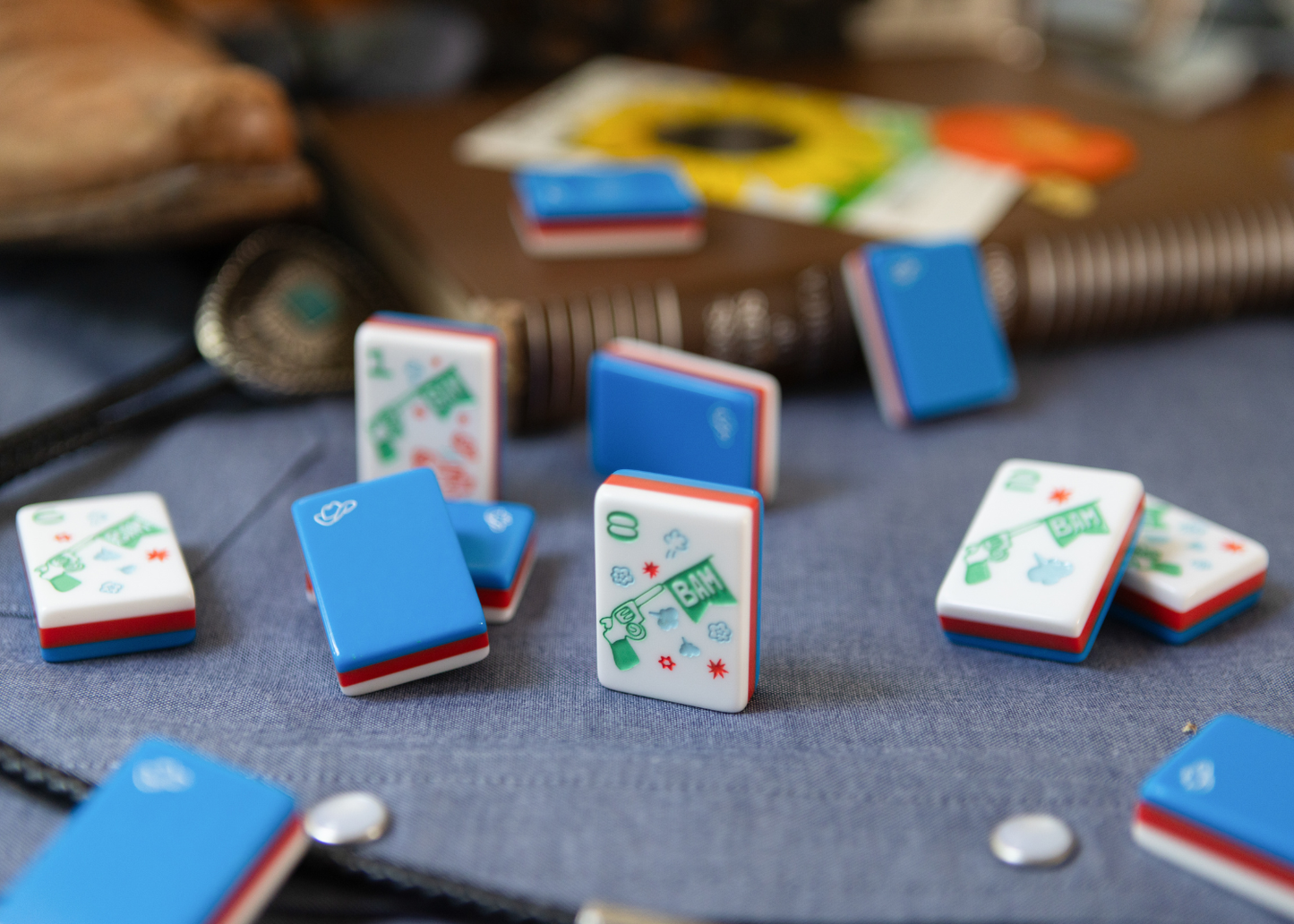 Miss Cowgirl Americana: Mahjong Tile Set