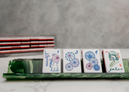 Jade and Brass Acrylic Racks