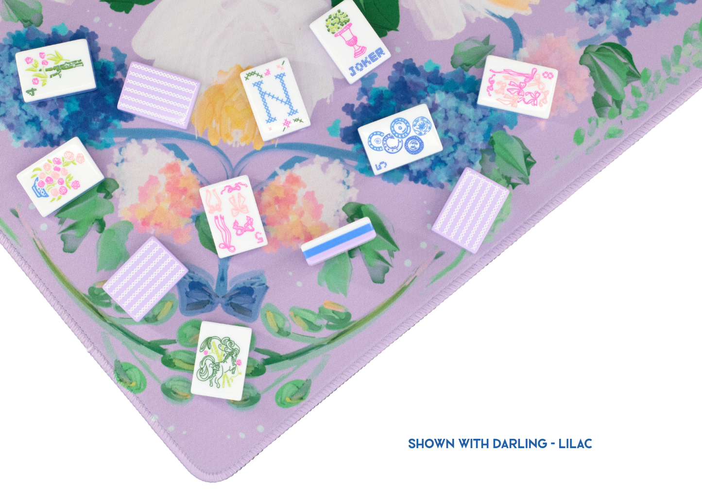 Lavender Garden Party Mahjong Playing Mat