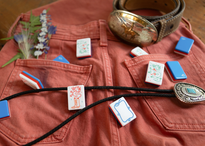 Miss Cowgirl Americana: Mahjong Tile Set
