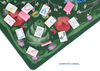 Deep Green Garden Party Mahjong Playing Mat