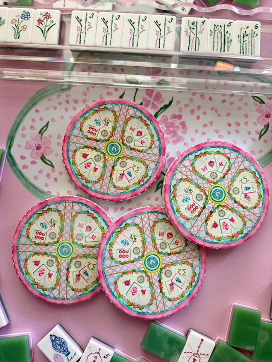 Chintz Mahjong Coasters