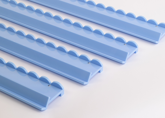 Cornflower Blue Scalloped Acrylic Racks