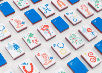 Miss Cowgirl Americana: Mahjong Tile Set