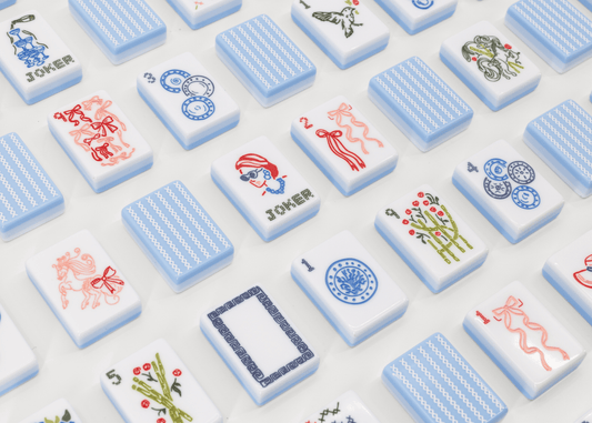 Miss Darling Cameo Blue: Mahjong Tile Set
