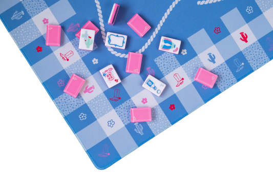 Gingham Mahjong Playing Mat
