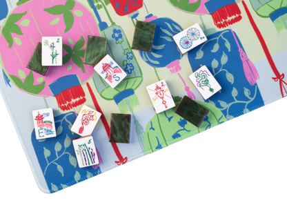 Festival Mahjong Playing Mat in Jade