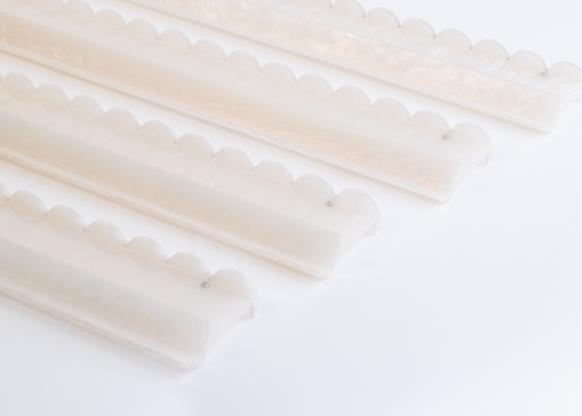Iridescent Opal Scalloped Acrylic Racks