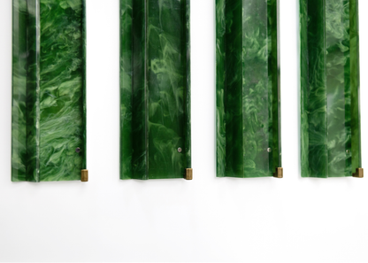 Jade and Brass Acrylic Racks