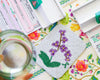 Hand-Beaded Flower Tile Coasters - Mixed Flowers
