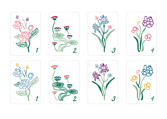 Classic Malachite Numbered Flower Tiles