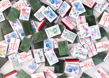 Miss Classic Malachite: Mahjong Tile Set