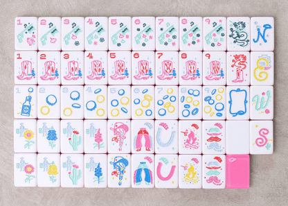 Miss Cowgirl: Mahjong Tile Set Pre-Order