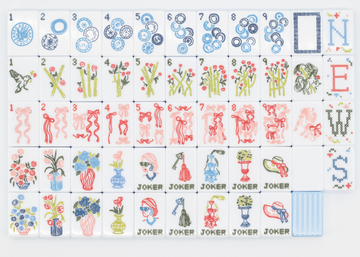 Miss Darling Cameo Blue: Mahjong Tile Set