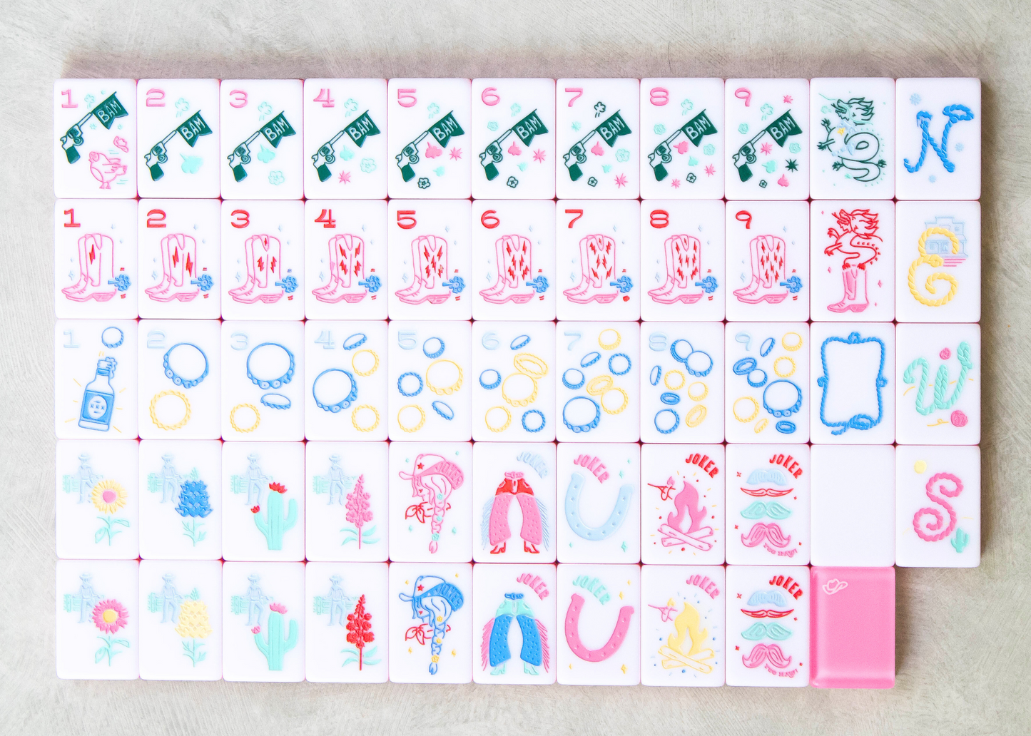 Miss Cowgirl: Mahjong Tile Set (PRE-ORDER)