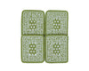 Hand-Beaded Paisley Coaster in Avocado Green
