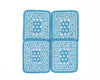 Hand-Beaded Paisley Coaster in Bluebird Blue