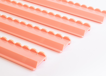 Peach Sorbet Scalloped Acrylic Racks