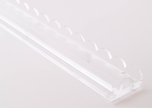 Clear Acrylic Racks with Scalloped Pusher