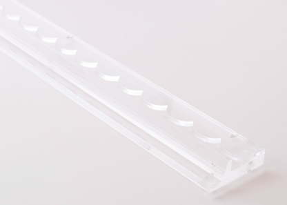 Clear Acrylic Racks with Scalloped Pusher