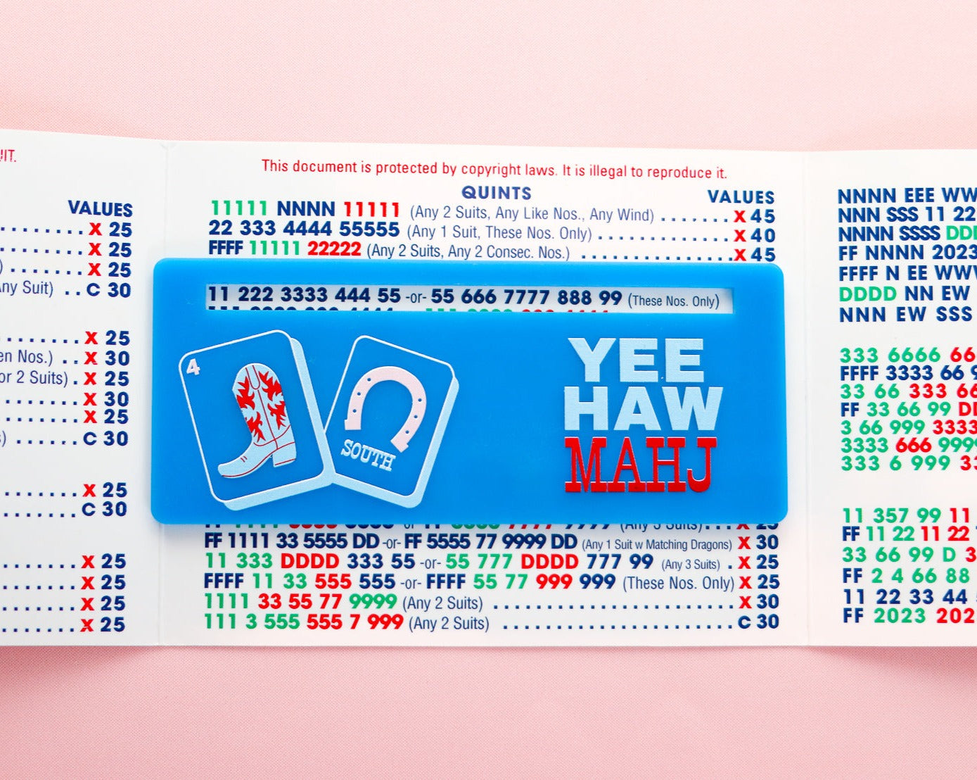 Light Blue Yee-Haw Mahj Boot + Horseshoe Tiles Mahjong Card Line Marke ...