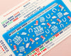 Light Blue Yee-Haw Mahj Pattern Mahjong Card Line Marker™